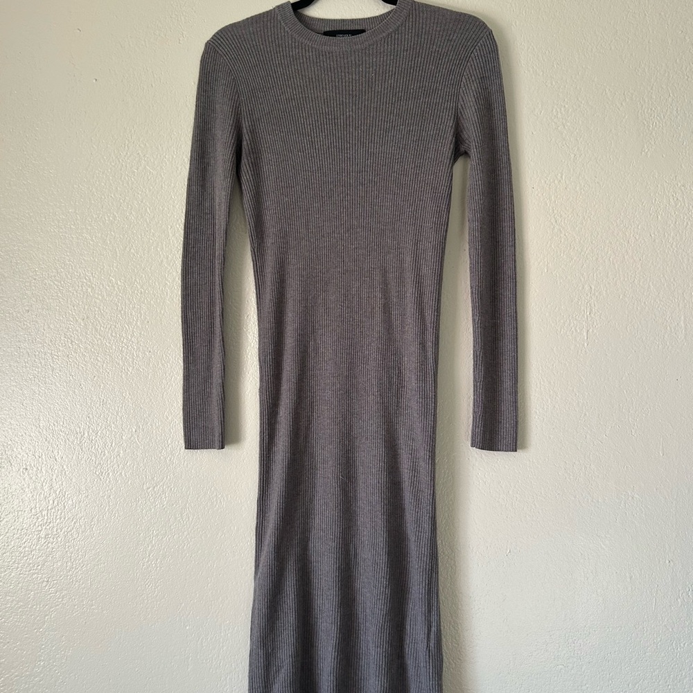 Forever 21 Gray Long Sleeve Dress